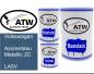 Preview: Volkswagen, Azorenblau Metallic 2C, LA5V: 500ml Lackdose + 500ml Klarlack + 250ml Härter - Set, von ATW Autoteile West.